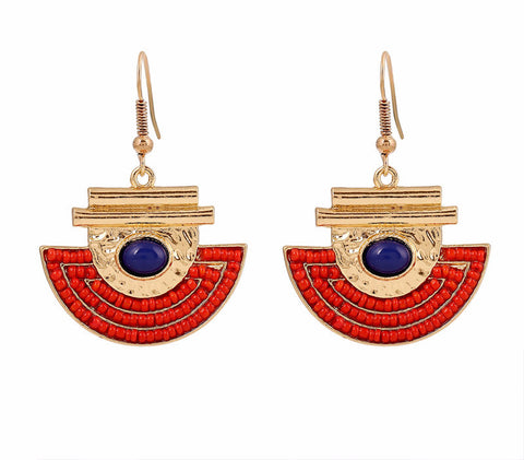 Geo Fan Dangle Earrings