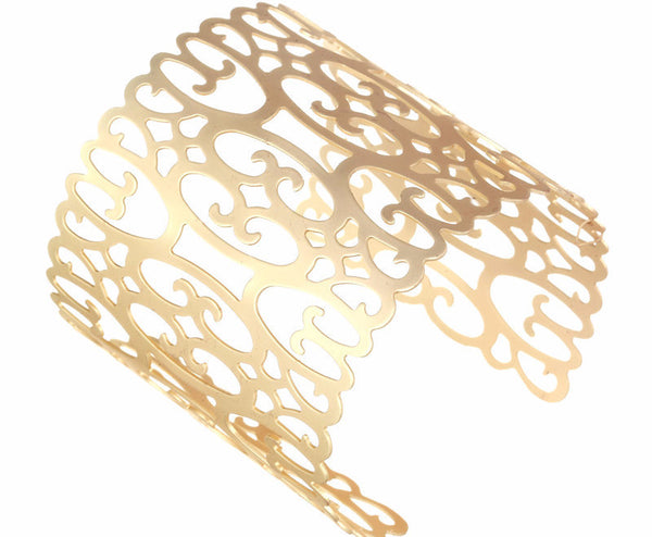 Hollow Out Wide Cuff Bracelet
