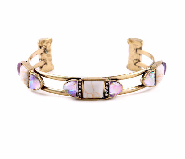 Yin Gemstone Cuff Bracelet