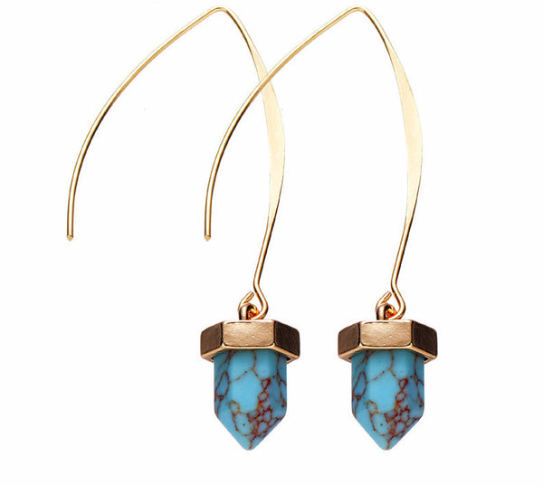 Yin Turquoise Drop Earrings