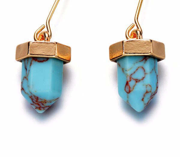 Yin Turquoise Drop Earrings
