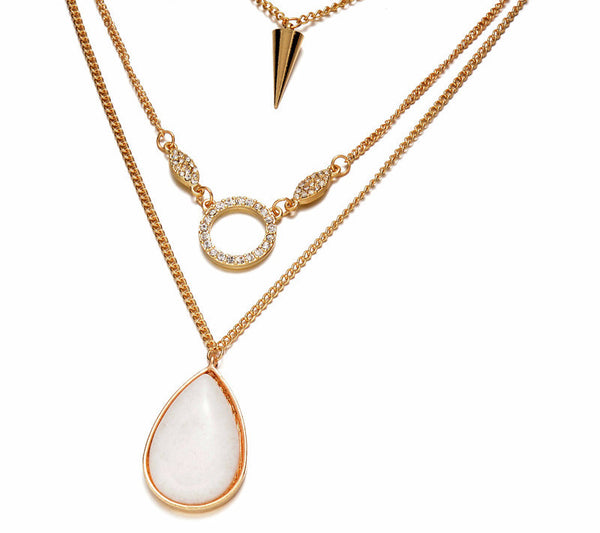 CZ Stone Layer Necklace