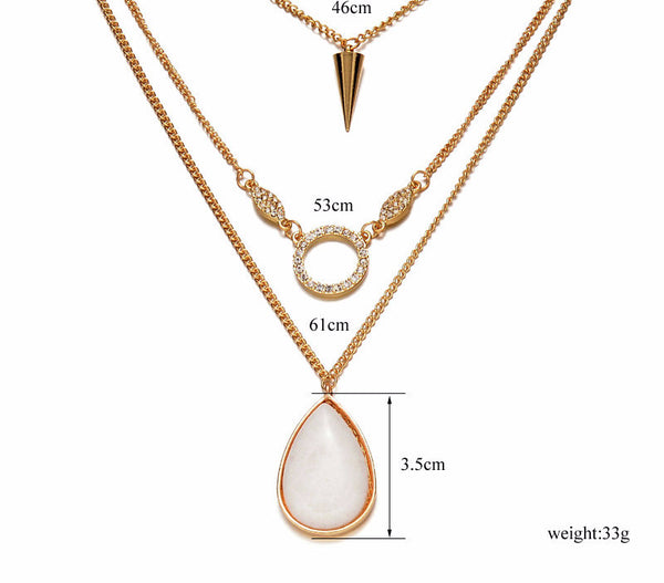 CZ Stone Layer Necklace