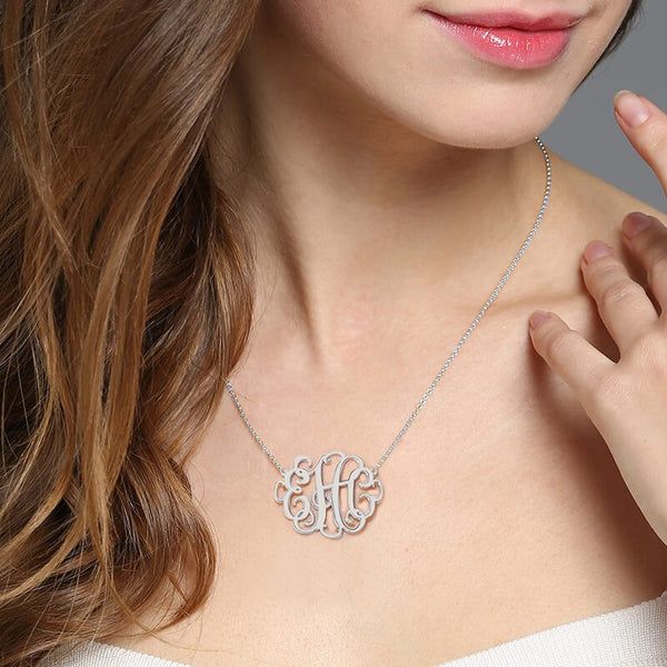 Femmi Halo Monogram Necklace- NEW Design!