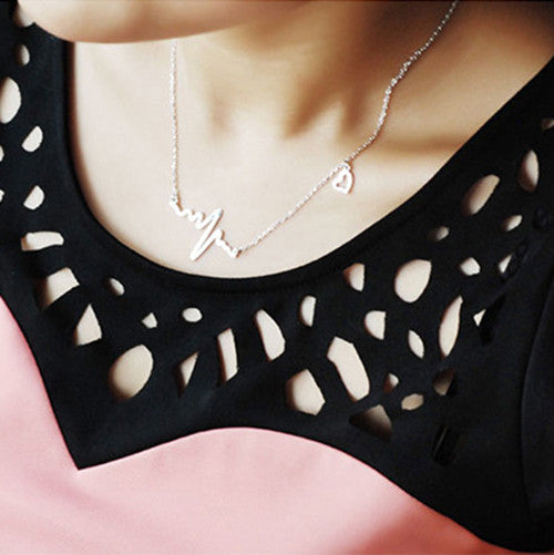 EKG Heart Charm Nurse Necklace- 50% OFF