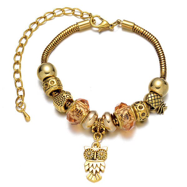 Spiral Owl Bracelet