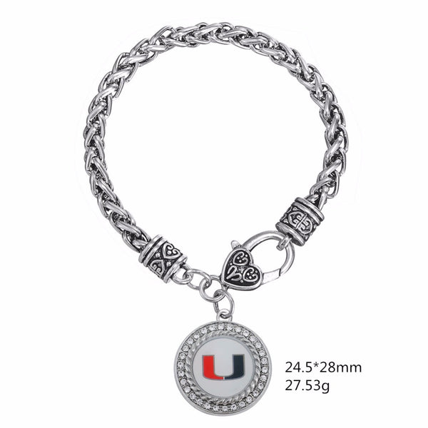 Miami Hurricanes Charm Bracelet