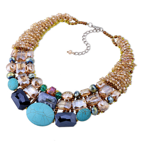 Stone Bib M Necklace