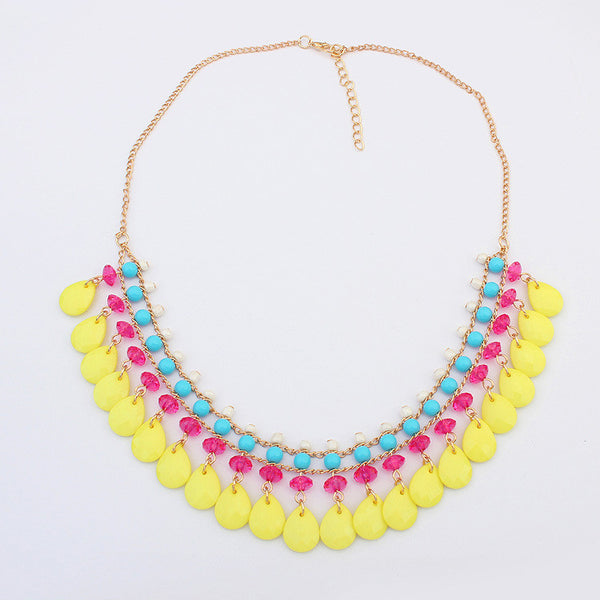 New M Boho Tassel Necklace