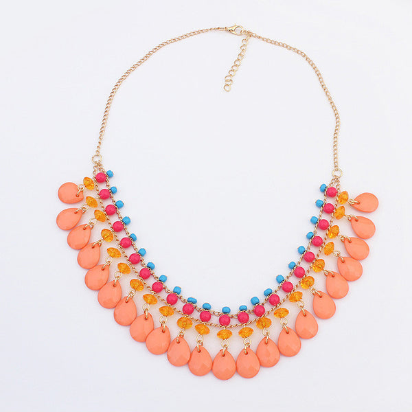 New M Boho Tassel Necklace