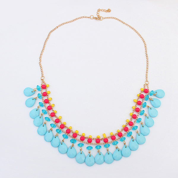 New M Boho Tassel Necklace