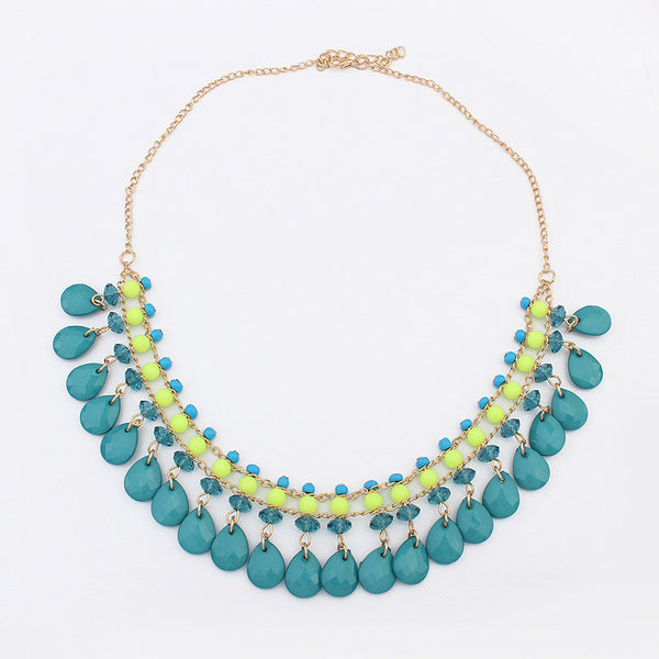 New M Boho Tassel Necklace