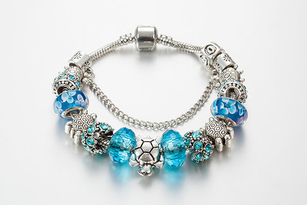 Clear Blue Sea Turtle Bracelet- Save Up to 30% OFF