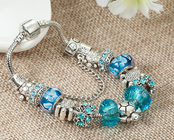 Clear Blue Sea Turtle Bracelet- Save Up to 30% OFF