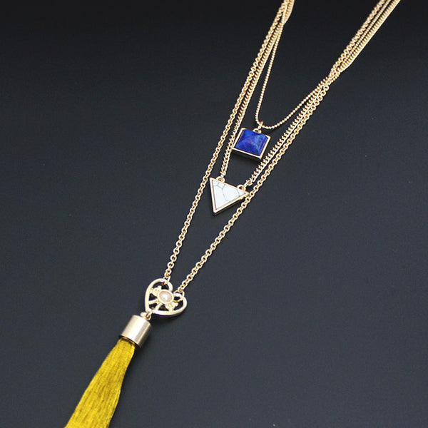 Triangle Tassel Necklace