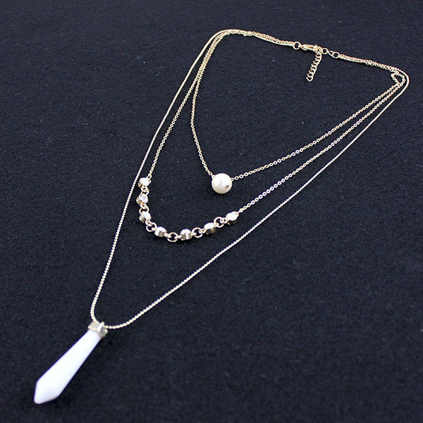Quartz and Pearl Necklace