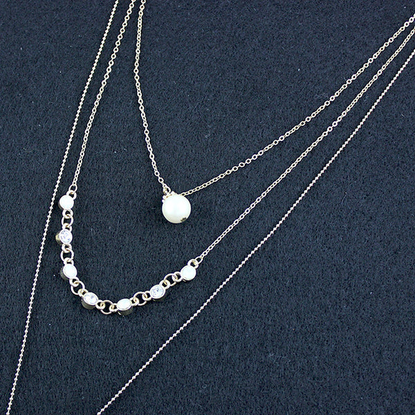Quartz and Pearl Necklace