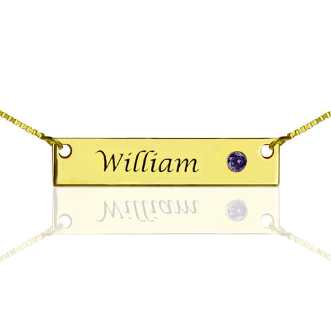 Birth Stone Name Bar