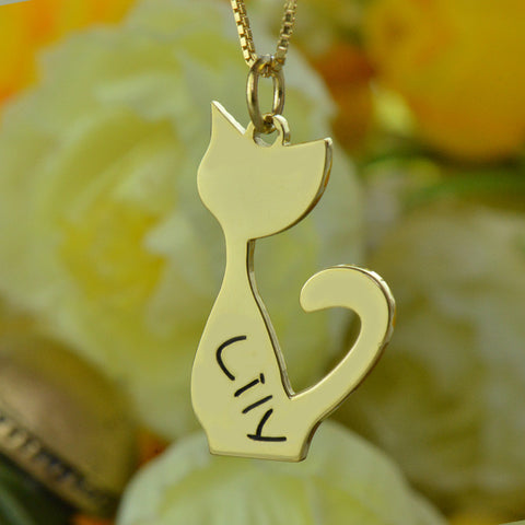 Personalized Cat Necklace