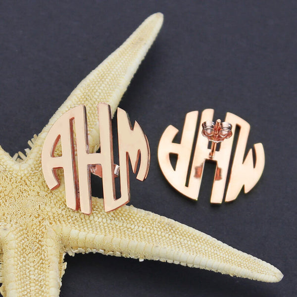 Femmi Blocked Monogram Earrings