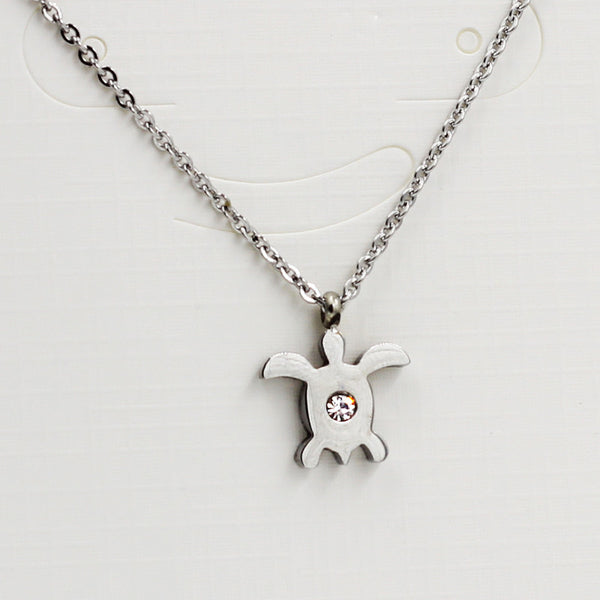 Crystal Turtle Pendant Necklace- Save Up To 25%