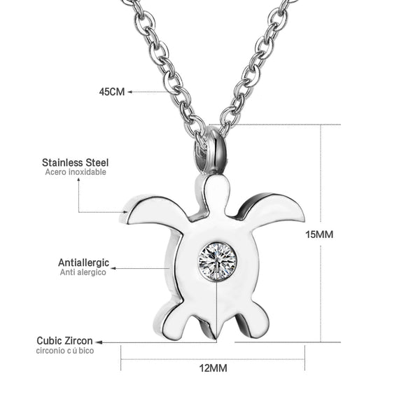 Crystal Turtle Pendant Necklace- Save Up To 25%
