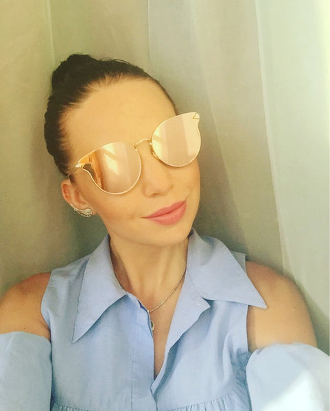 Cat Eye Mirror Sunglasses