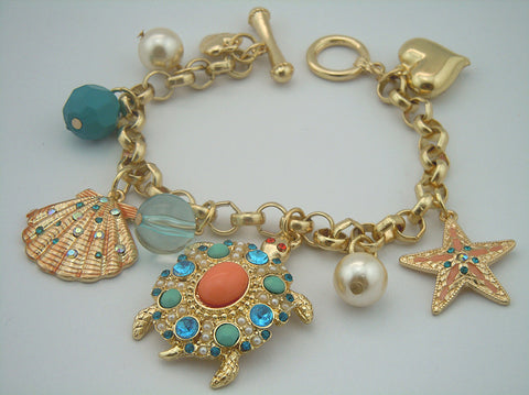 Turtle Charm Bracelet- Save Up to 35%
