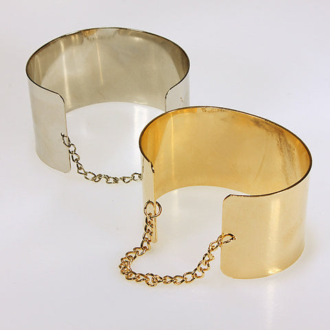 Wide Chain Cuff Bracelet