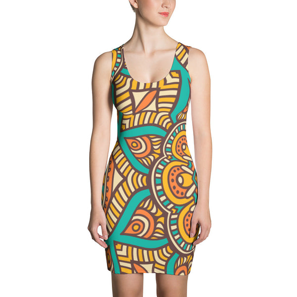 Femmi Tribal Fit Bodycon Dress