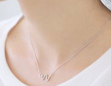 Crystal EKG Necklace