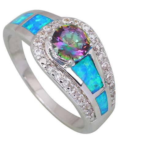 Peacock Opal Ring