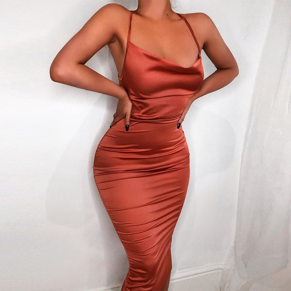 Satin Demi Bodycon dress
