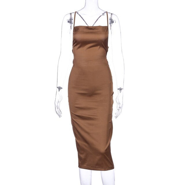Satin Demi Bodycon dress