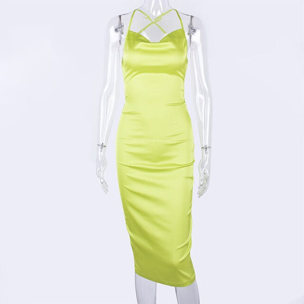Satin Demi Bodycon dress