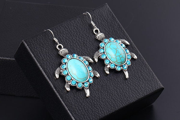 Turquoise Turtle Earrings