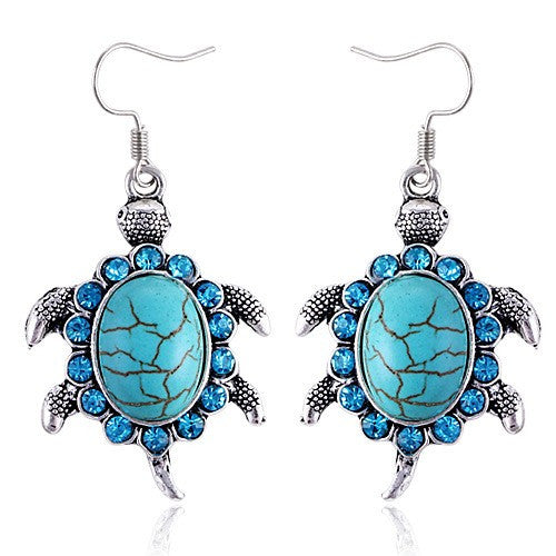 Turquoise Turtle Earrings