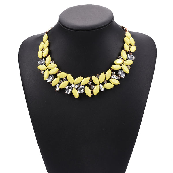 Gem Drop Statement Necklace
