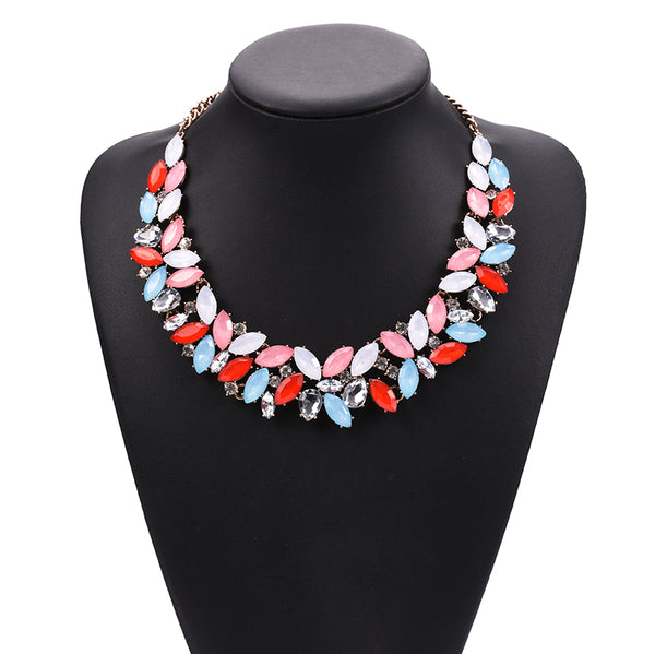 Gem Drop Statement Necklace