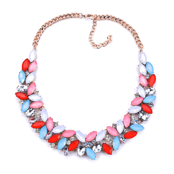 Gem Drop Statement Necklace