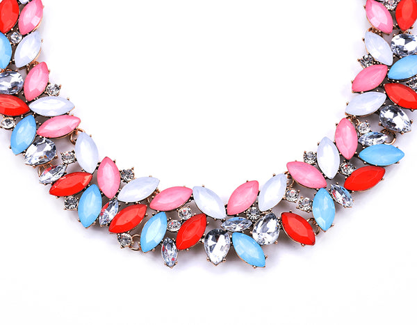 Gem Drop Statement Necklace