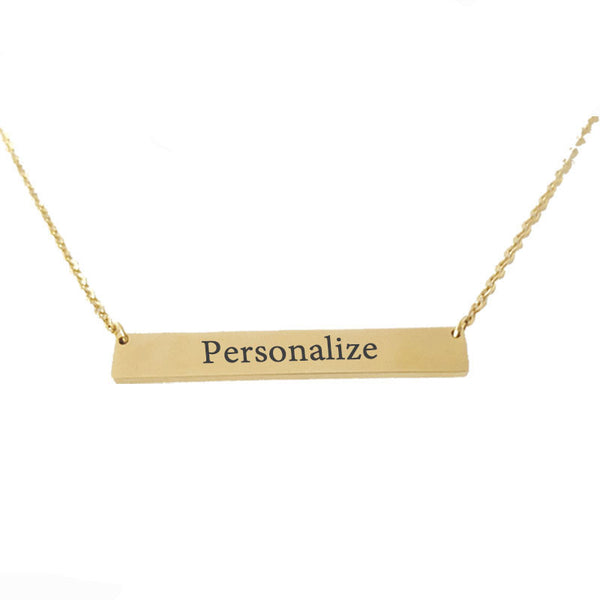 Laser Print Bar Necklace