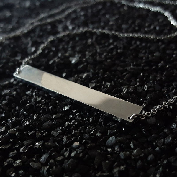 Laser Print Bar Necklace