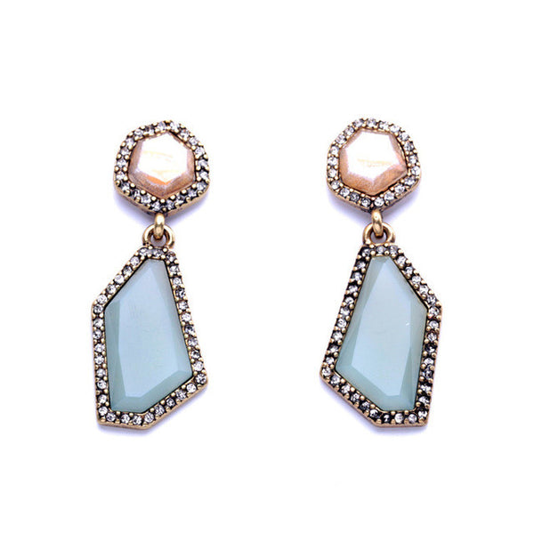 Crystal Rock Drop Earring