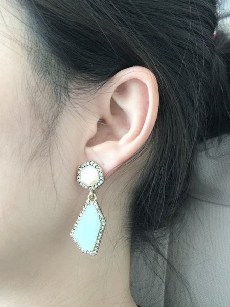 Crystal Rock Drop Earring