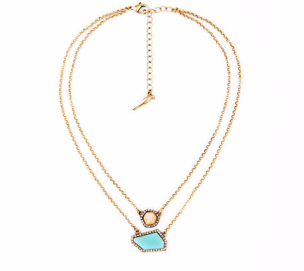 Crystal Rock Layer Necklace