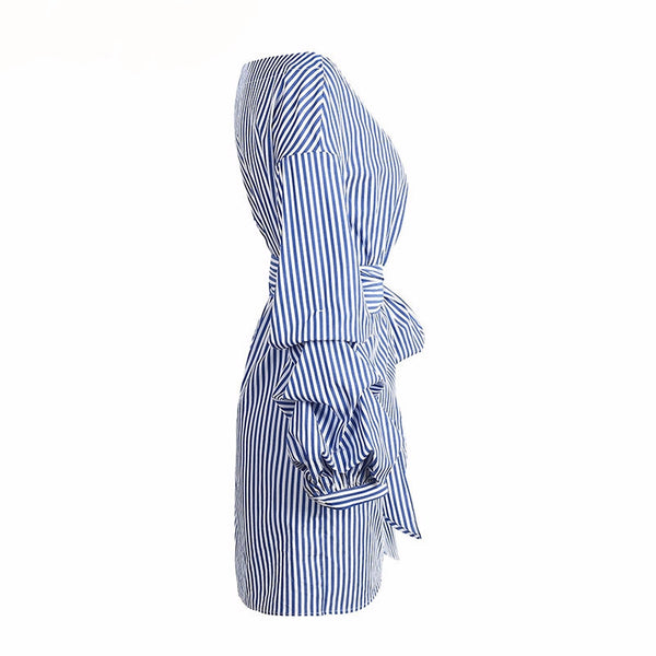 Pin Stripe Wrap Dress
