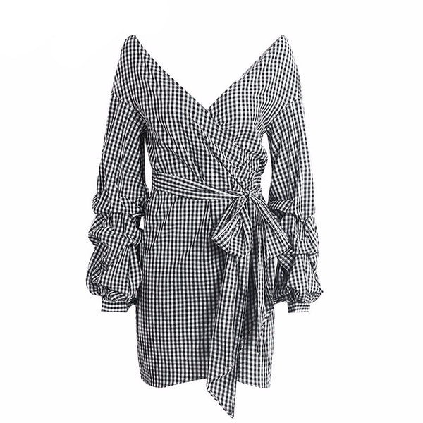 Pin Stripe Wrap Dress