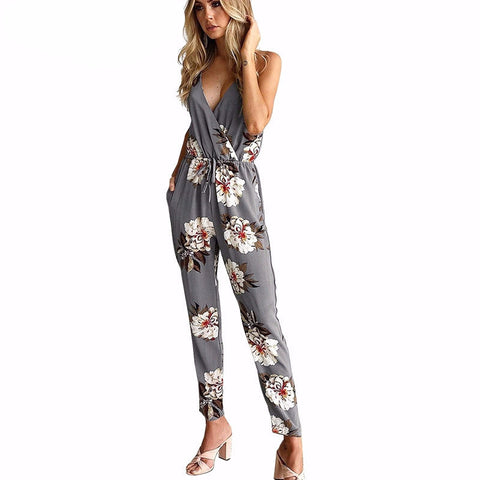 Flower Print Jumpsuit