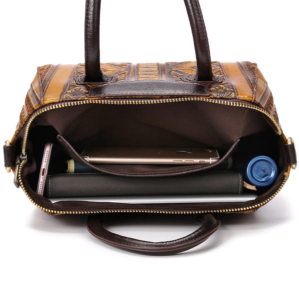 Tribal Vintage Leather Handbag